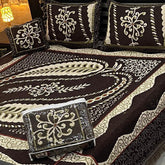 Fancy Velvet Bed Sheet Set - 4 Pieces  FVB 251